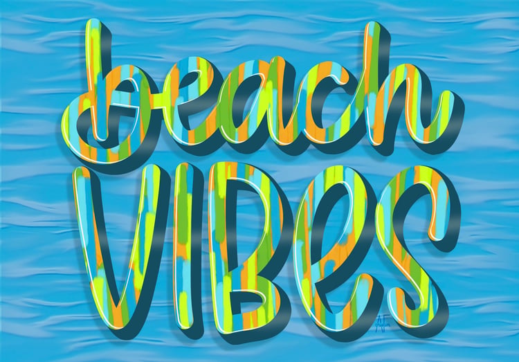 Beach vibes design by Cristin AF