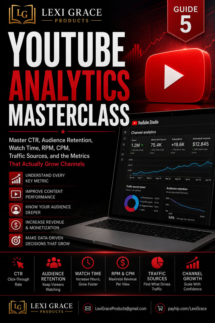 The YouTube Analytics Masterclass — CTR, Retention, Watch Time & RPM Guide | LG Products