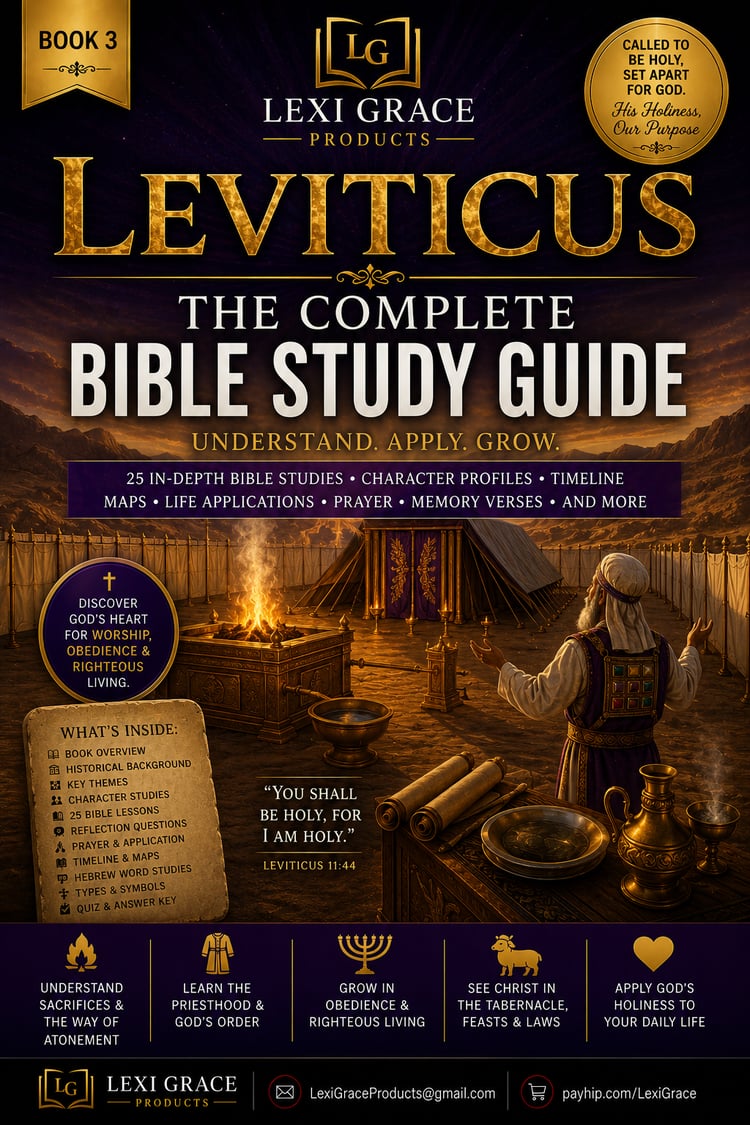 Leviticus: The Complete Bible Study Guide — 25 Lessons, Offerings & Priesthood Explained | LG Products