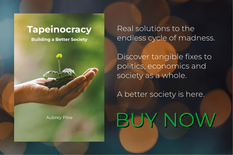 An image of the books cover alongside the text: Real solutions to the endless cycle of madness. Discover tangible fixes to politics, economics and society as a whole. A better society is here.