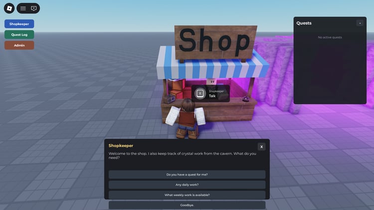 Roblox reusable quest framework