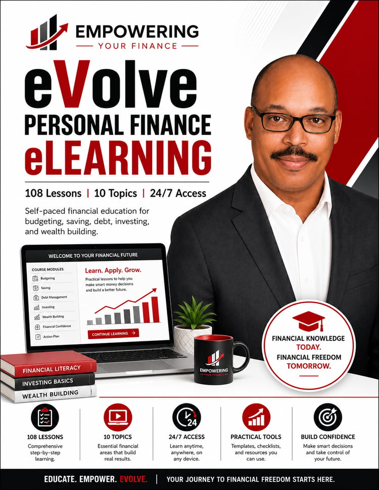 eVolve Personal Finance eLearning Online Personal Financial Education Platform. 108 Lessons | 10 Topics | 24/7 Access
