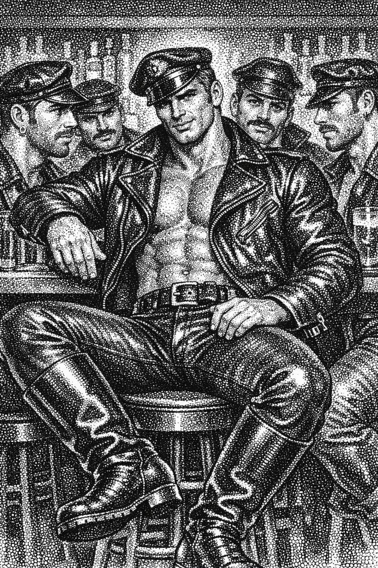 Gay Leather Daddy Tom of Finland Tribute Art