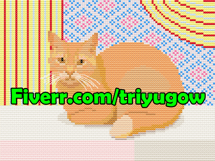 Cute Cat - Cross-stitch Pattern