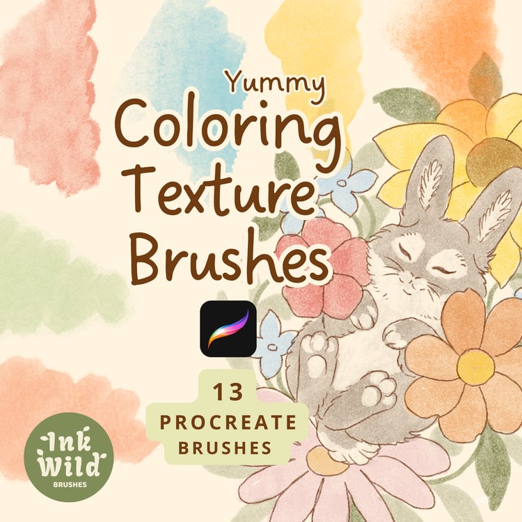 Yummy Coloring Procreate coloring texture brushes with traditional feel in digital art.