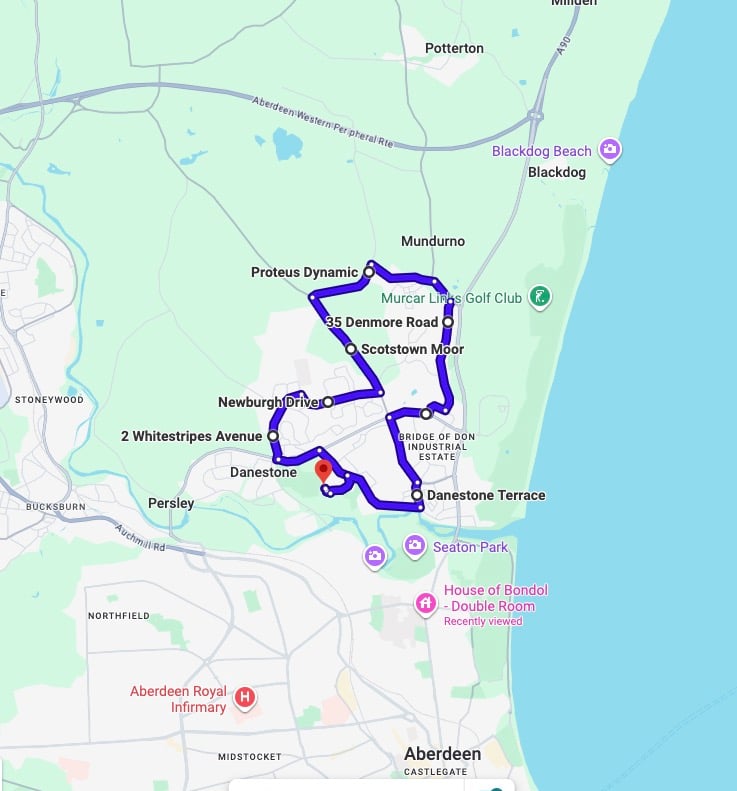 Practise real driving test routes for Aberdeen North Driving Test Centre. This PDF includes 8 Google Maps practice routes to help learner drivers prepare confidently for the practical driving test.