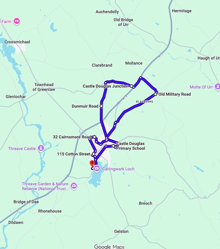 Practise real driving test routes for Castle Douglas Driving Test Centre. This PDF includes 6 Google Maps practice routes to help learner drivers prepare confidently for the practical driving test.