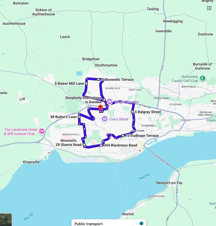 Practise real driving test routes for Dundee Driving Test Centre. This PDF includes 8 Google Maps practice routes to help learner drivers prepare confidently for the practical driving test.