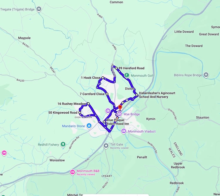 Practise real driving test routes for Monmouth Driving Test Centre. This PDF includes 8 Google Maps practice routes to help learner drivers prepare confidently for the practical driving test.