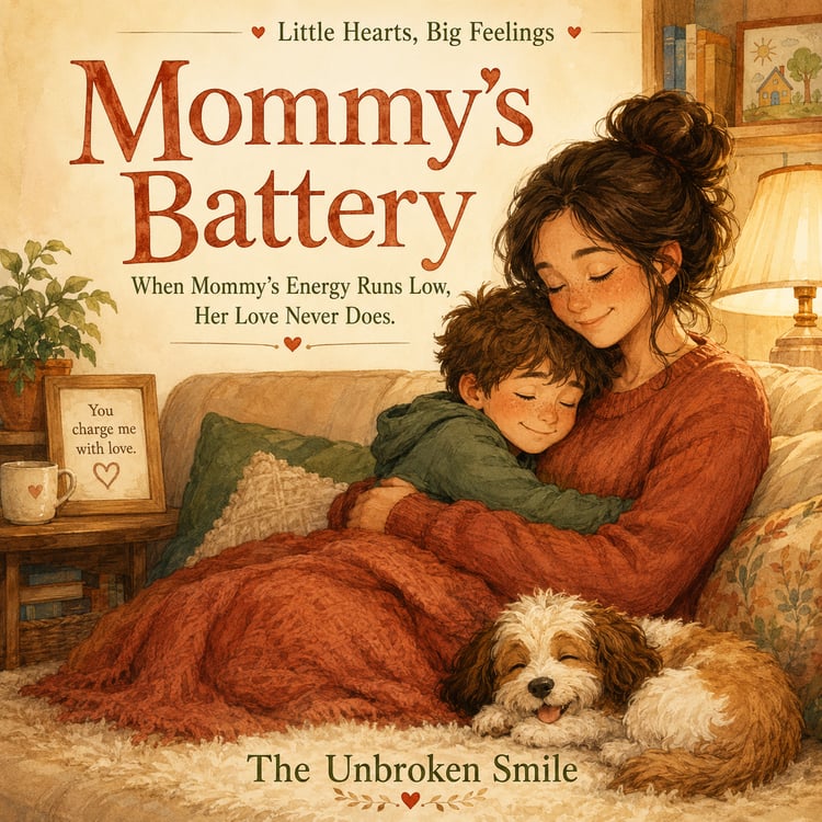 Cover of Mommy's Battery children's book digital edition.