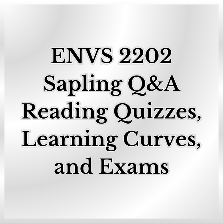 A product promotion thumbnail containing the words, "ENVS 2202 Sapling Q&A Reading Quizzes, Learning Curves, and Exams."