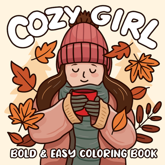 cozy girl coloring book