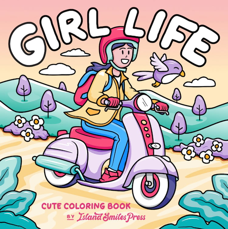 girl life coloring book