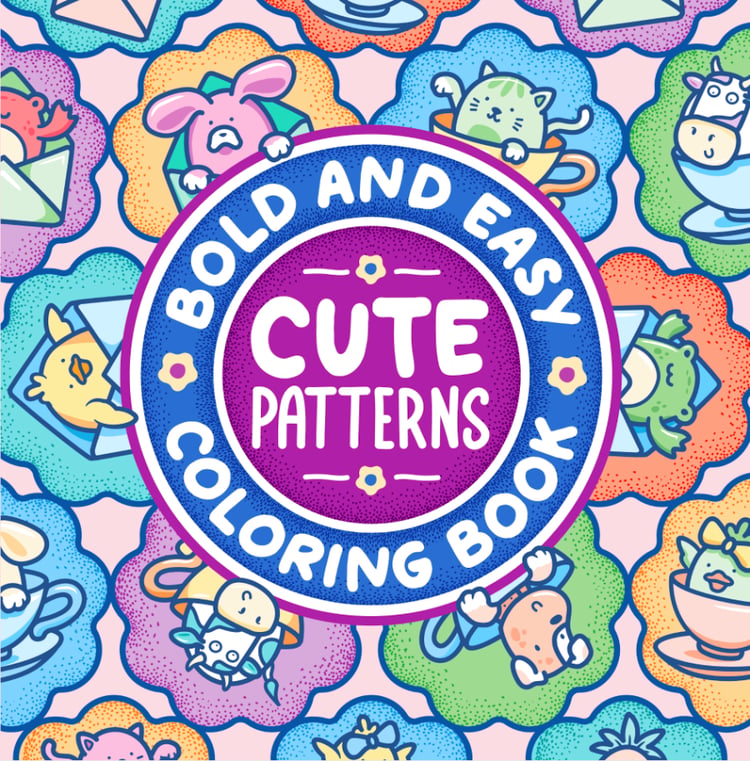 cute patterns coloring book