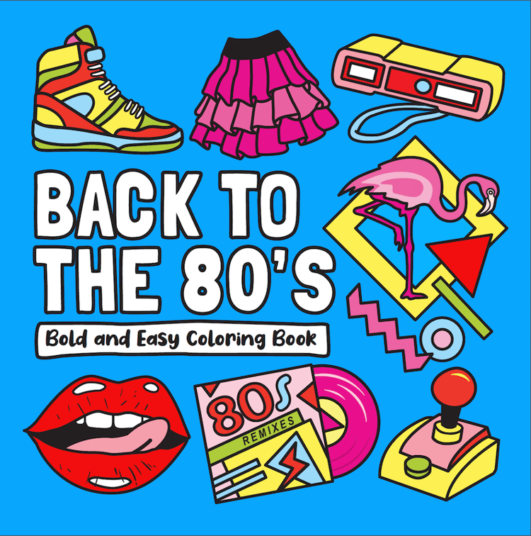 back to the 80's coloring book