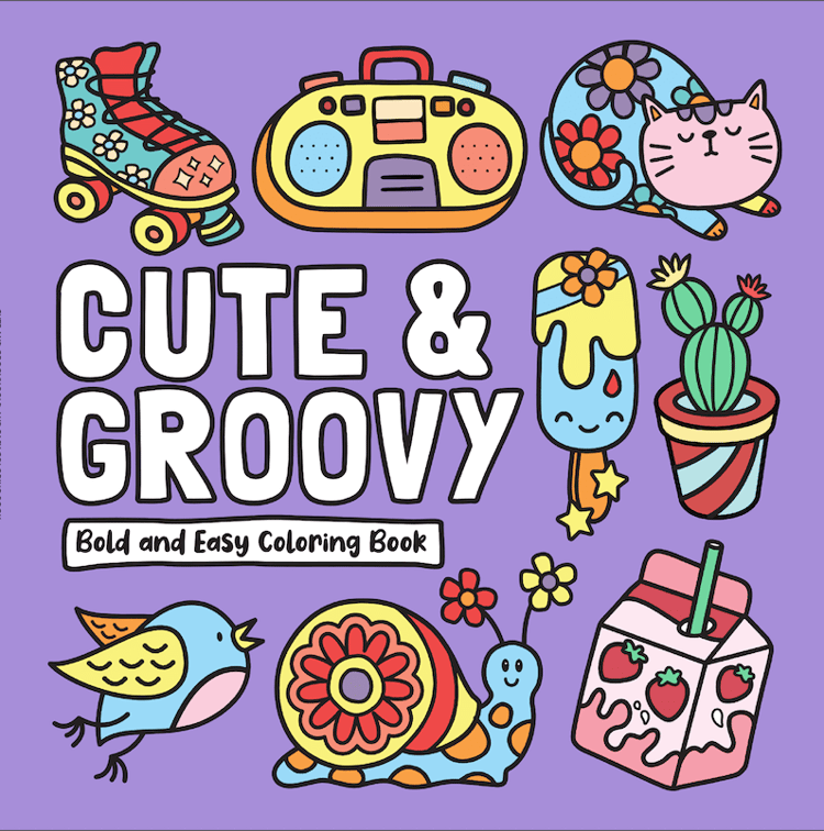 cute and groovy coloring book