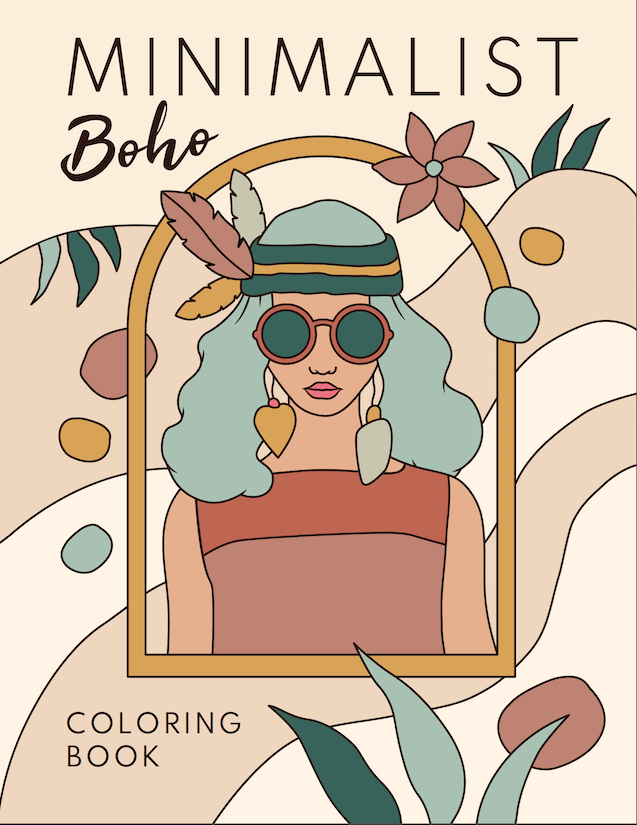 minimalist boho coloring book