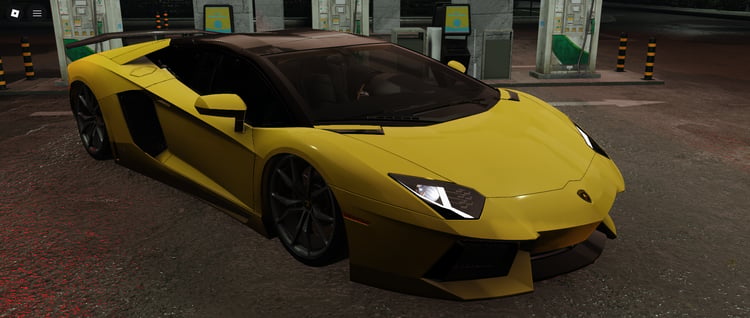 Roblox yellow Lamborghini