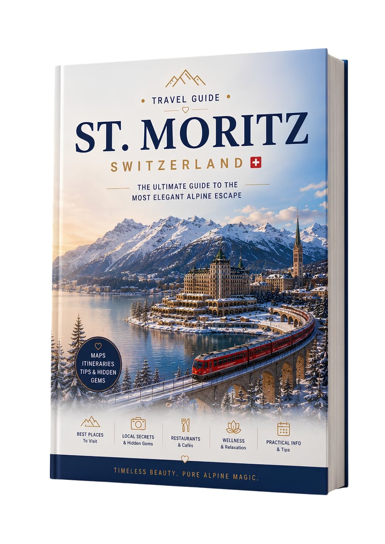 Interactive PDF Travel Guide to St. Moritz, Switzerland with itinerary, local tips and Google Maps