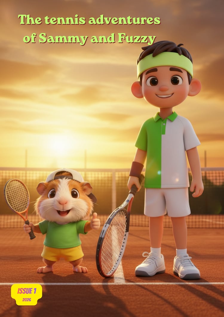 The Tennis Adventures of Sammy and Fuzzy comic book cover