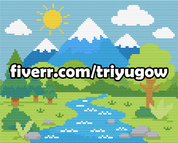 Mountain View - Cross-stitch Pattern