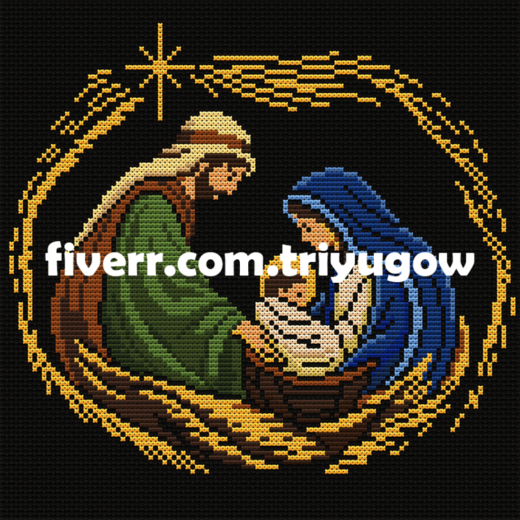 The Birth of Jesus Christ - Cross-stitch Pattern