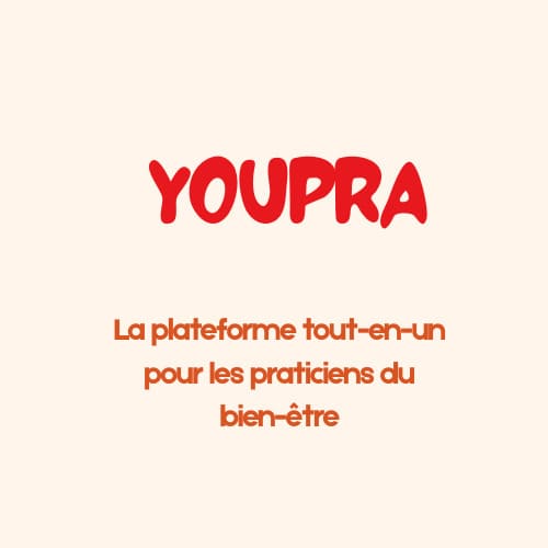 Youpra, le logiciel tout-en-un des praticiens bien-être et médecine douce. Sophrologue, naturopathe, réflexologue ? Gérez votre cabinet avec Youpra : agenda en ligne, prise de rendez-vous, suivi client, facturation et accompagnement humain. Tarif préférentiel et premier mois offert.