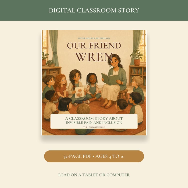 Our Friend Wren digital children's book cover about invisible pain and classroom inclusion