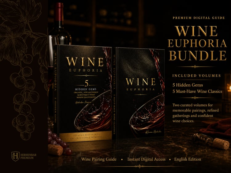 Wine Euphoria two-volume premium digital wine guide collection with five wine classics and five non-alcoholic hidden gems