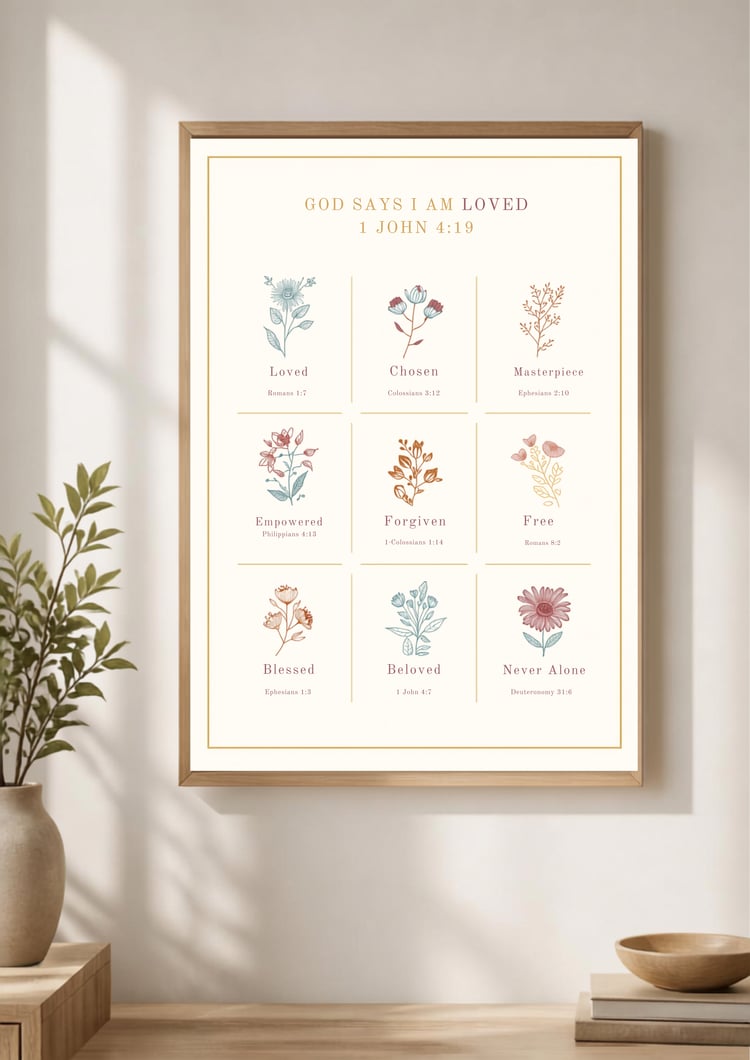 Botanical Christian Affirmation Print Set