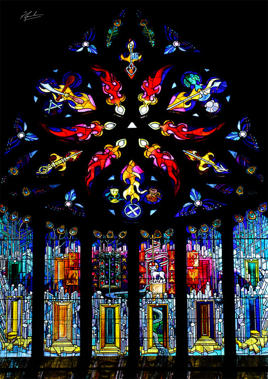 stained glass window church Linlitgow palace