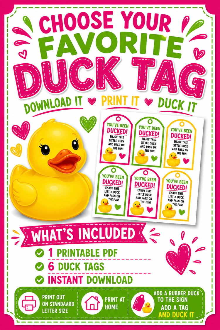 DUCK TAGS YOU ARE DUCKED PDF INSTANT DOWNLOAD FILE