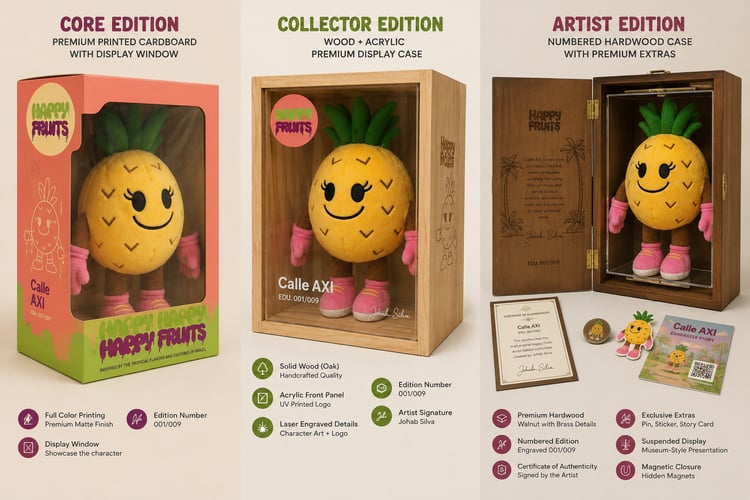 CARU explores the rock-walled landscape of KAA-TINGA in actual Happy Fruits gameplay.