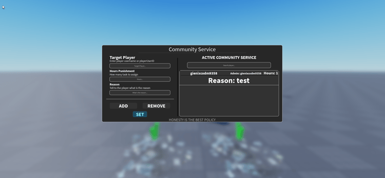 Roblox DataStore community service system