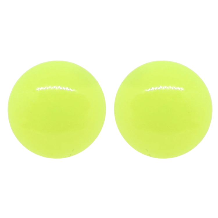1980's Retro Style Neon Yellow Stud Earrings
