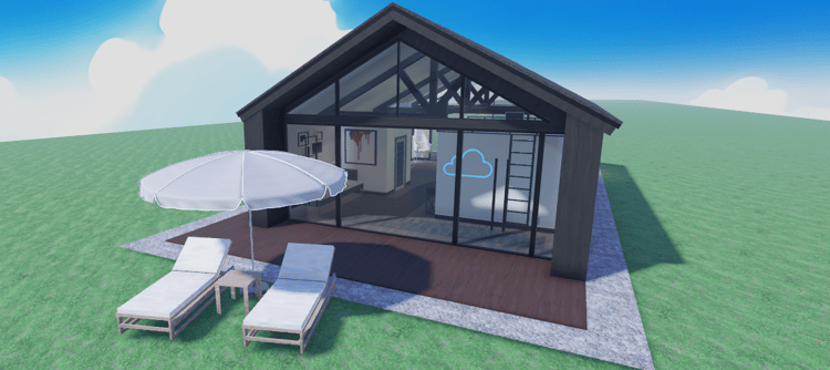 Roblox two floor cabin house