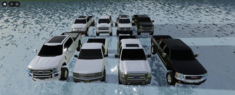 Roblox 7 pickup truck vehicle pack