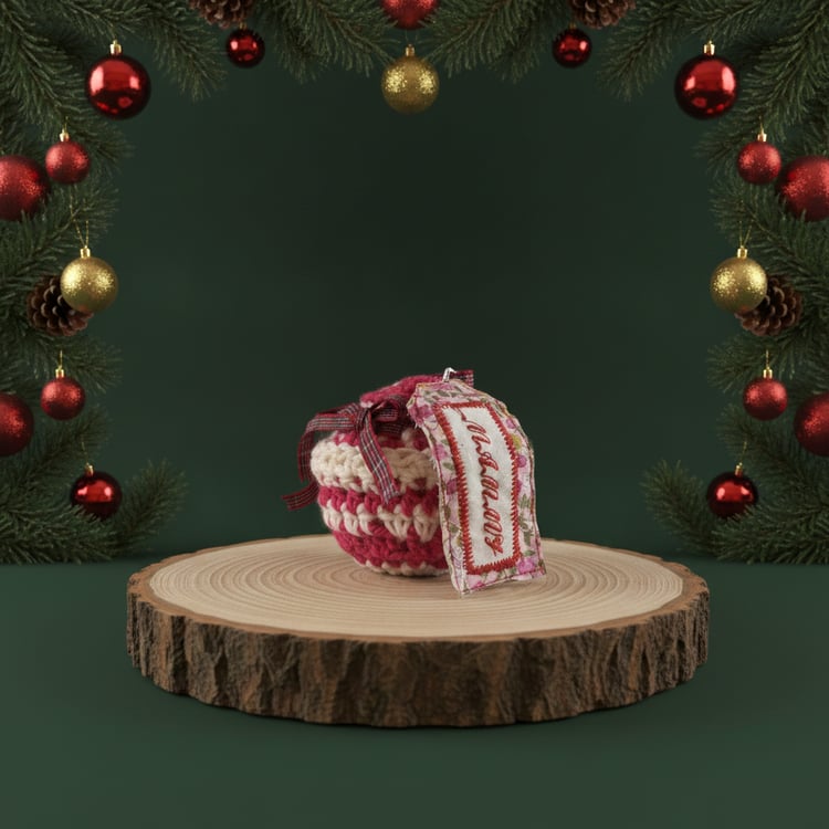 Personalised Mammy Crochet Christmas Bauble | Handmade Gift