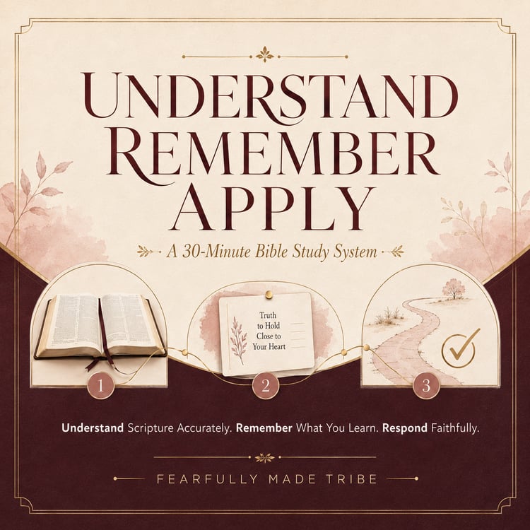 Understand Remember Apply 30-Minute Bible Study System Christian ebook and printable workbook bundle