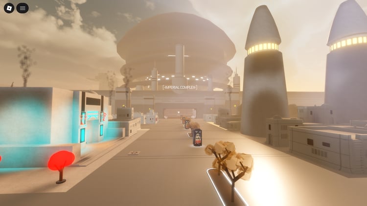 Roblox futuristic industrial facility