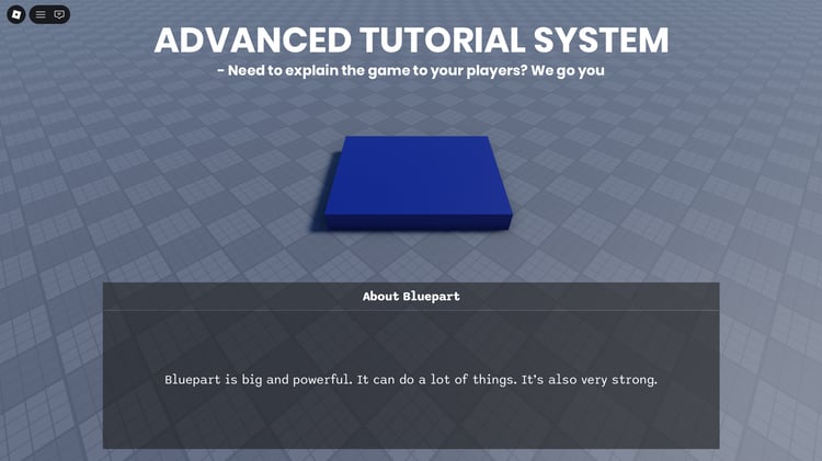 Roblox advanced tutorial system