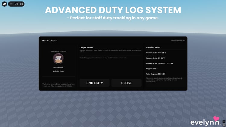 Roblox duty log system