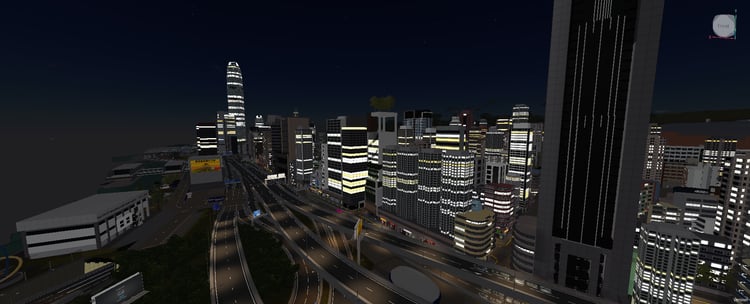 Roblox Japanese city map at night