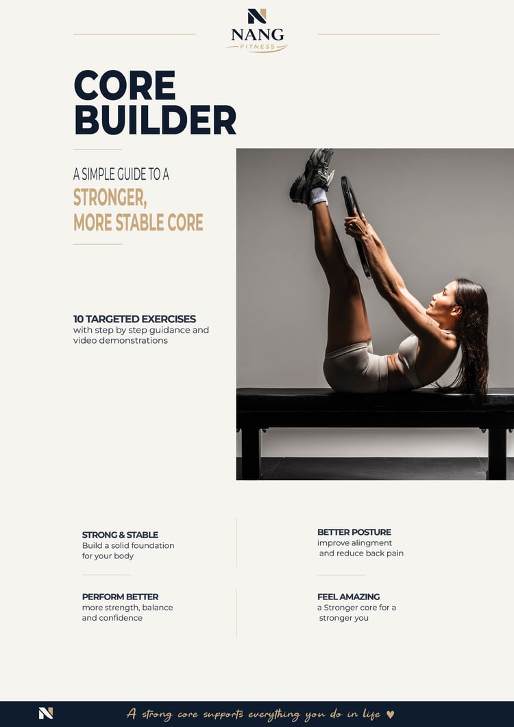 Creator Nang does a core builder exercise