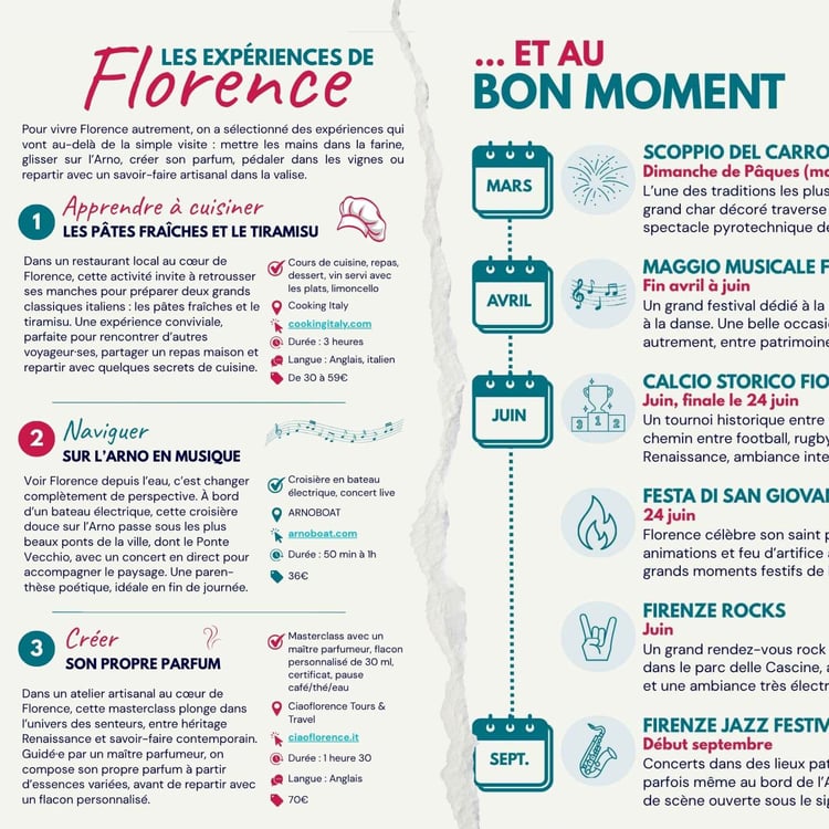 Extrait des pages Expériences et Évènements des guides Le Détour