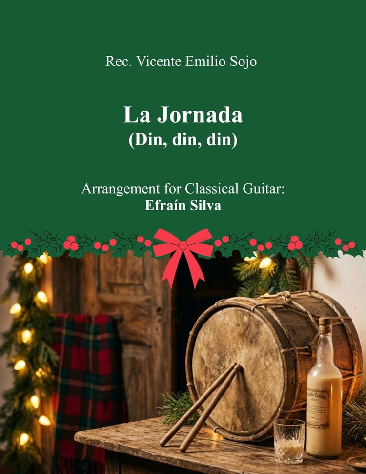 La Jornada, Din Din Din, Aguinaldos Venezolanos, Aguinaldo en Guitarra, Efrain Silva, Christmas Melodies, Melodias de la Navidad, Musica Navidena Venezolana, Solo Guitar, Guitarra Sola, Classical Guitar, Guitarra Clasica, Easy Christmas Guitar, Intermedia
