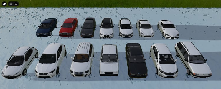 Roblox 14 medium cars pack