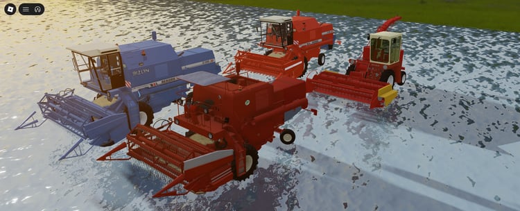 Roblox detailed combine harvester models