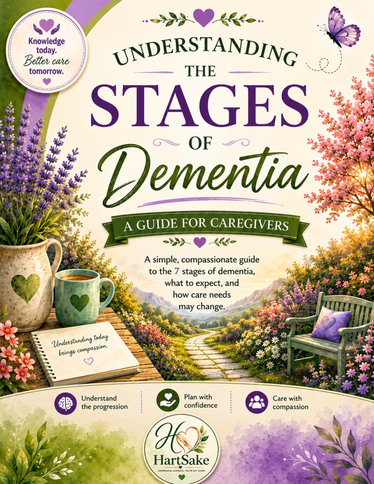Understanding the Stages of Dementia caregiver guide explaining how dementia progresses, what to expect at different stages, and practical guidance for family caregivers supporting a loved one with dementia.