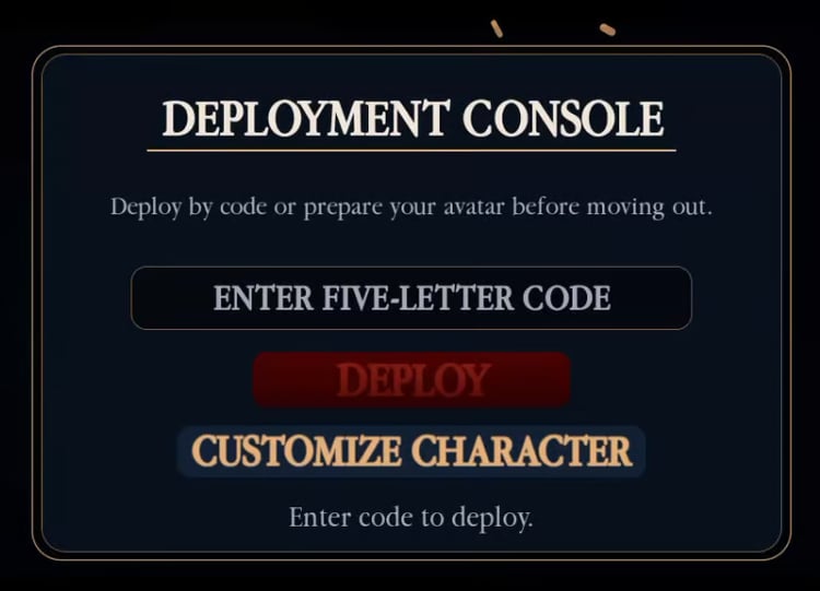 Roblox deployment UI interface